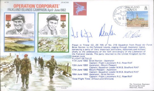 Af24b falklands war - af24b, signed