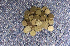 Bulk lot of 100 threepenny bit coins with free shipping