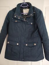 LADIES NAVY BLUE PADDED JOHN ROCHA DEBENHAMS JACKET SIZE 12 MULTI POCKETS