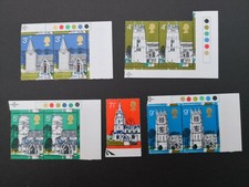 1975 Churches Stamp Pairs, Margins, Traffic Lights, MNH GB