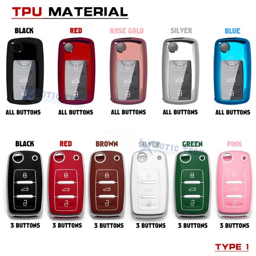 Multi colors button tpu key - 3-button,