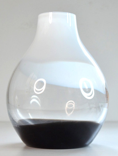 Lsa vase white clear black - lsa,