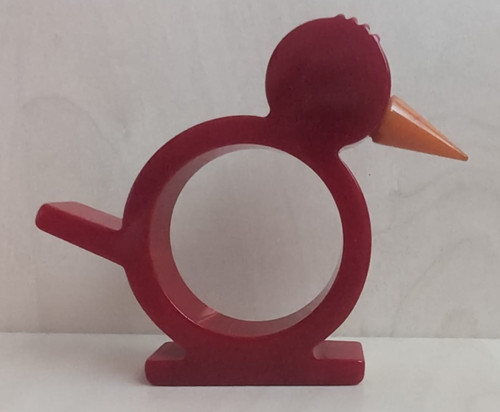 Bakelite duck bird napkin ring - duck,