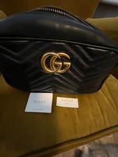Gucci GG Marmont Shoulder Bag Small Black Leather