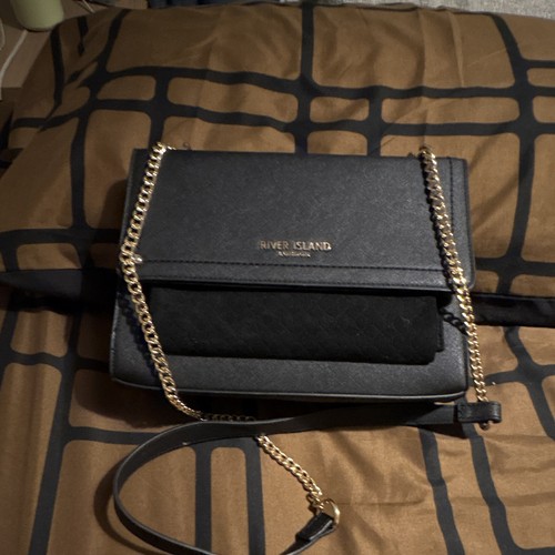 River island black saffiano - river,
