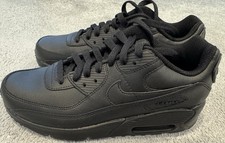 Black NIKE AIR MAX 90 LTR(GS) UK Size 5
