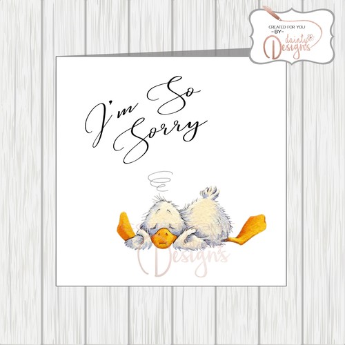 Sorry card apologetic - so,