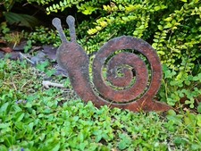 Rusty Metal snail Garden Ornament Sculpture - Recycled Metal Animals