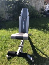 Maximuscle folding workout bench In great condition and various sets of weights.