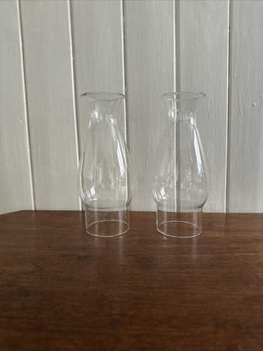 Pair glass hurricane lamp - hurricane,