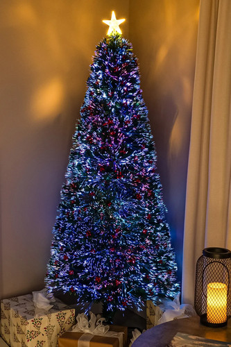 Green fibre optic christmas - green,
