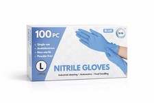 Blue Nitrile Gloves Powder &