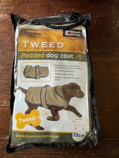 Tweed Padded Dog Coat size