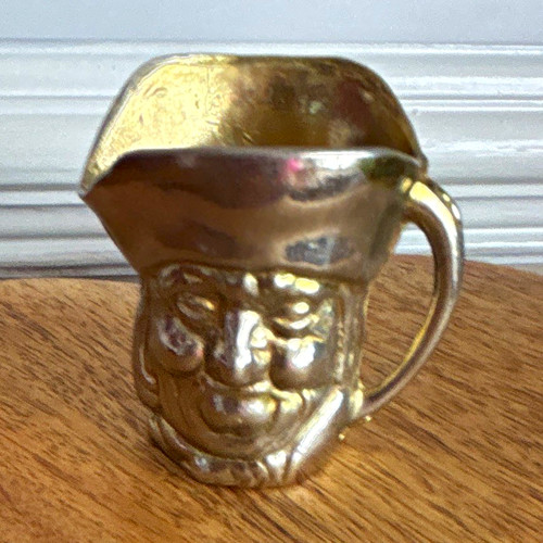 Vintage small brass toby - small, jug