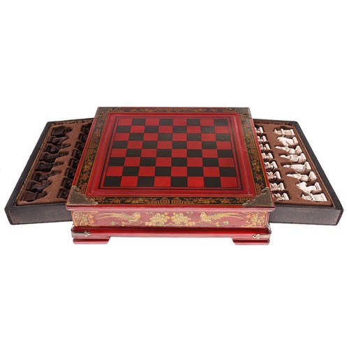 Vintage wooden chinese - wooden, chess
