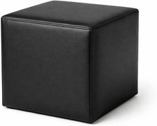 Faux Leather Pouffe Footstool