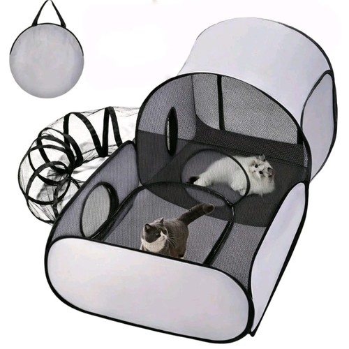 Pop cat playpen tent - up, with