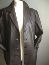 ladies WOODLAND LEATHER JACKET 20 18 coat soft boyfriend western relaxed brown