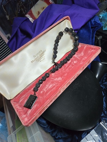Antique victorian whitby jet - antique,
