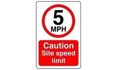 5mph caution site speed - , limit