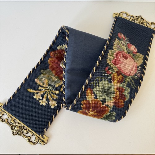 Vintage needlepoint bell pull - vintage,