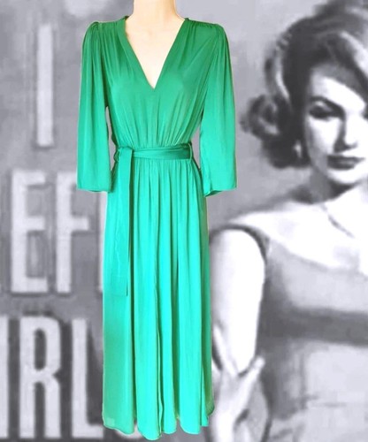 Vintage 90s satin emerald - , wrap