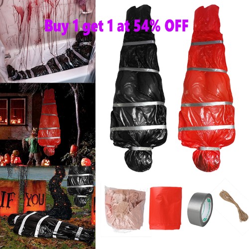 Scary fake corpse bag - fake, dead