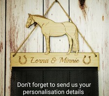 Warmblood Horse Pony Rosette Hanger 6mm Oak Veneer Fabric Mesh Ride Holder