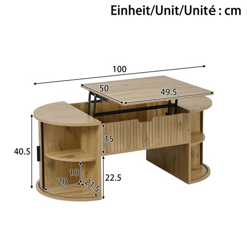 Retro oval coffee table - oval,