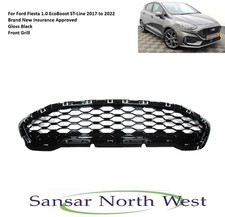 For Ford Fiesta 1.0 ST-Line - Front Grill - Gloss Black Honeycomb - 2017 to 2023