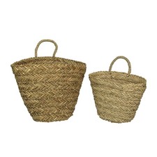 Set of 2 Woven Seagrass Basket