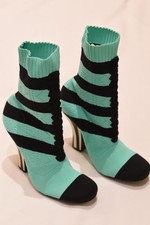 FENDI Mint Black Knit Ankle
