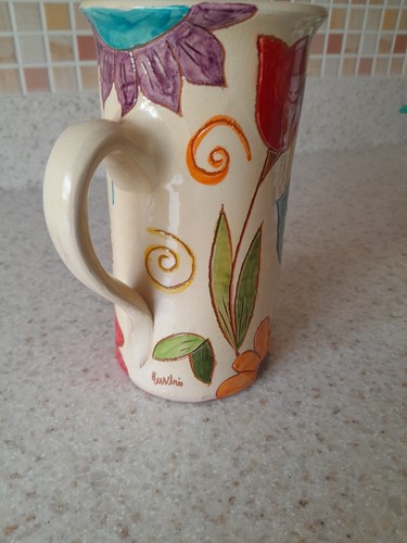 Spanish pottery glazed jug - pottery,