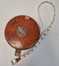 Rabone leather cased retractable 100ft vintage tape measure Chesterman Ltd - H3