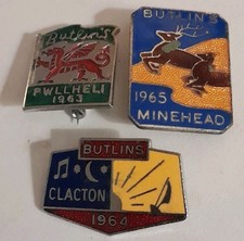 3 Vintage Enamelled Butlins