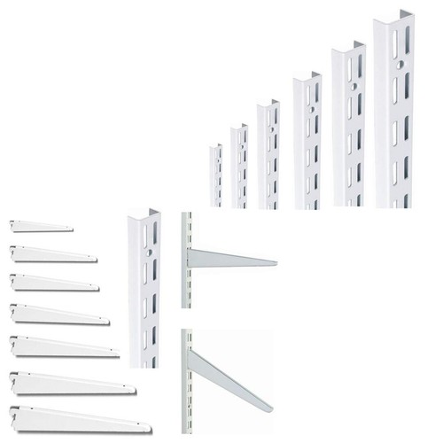 Twin slot shelving white black - slot,