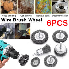 6Pcs Rotary Steel Brush Drill