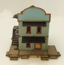 ACW WILD WEST - MAIN STREET BUILDING 2 - 28mm FULLY BUILT & PAINTED MDF BUILDING