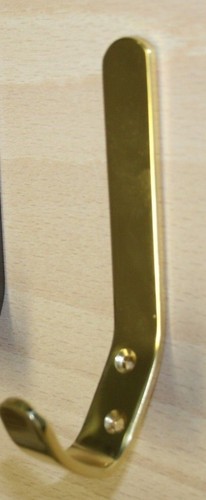 Coat hook solid polished brass