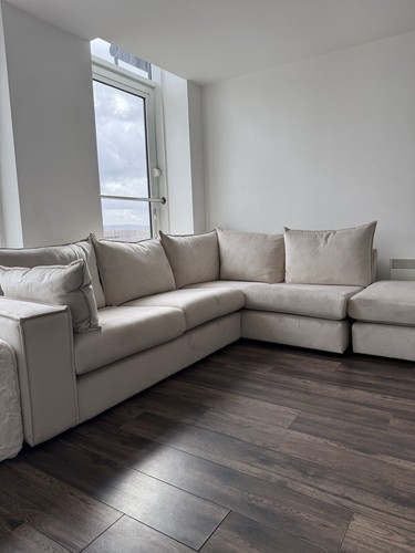 Dfs cream corner sofa set - corner,