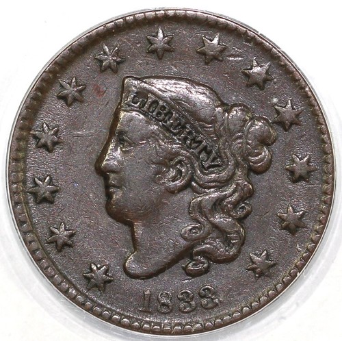 1833 coronet or - 1833, 1c