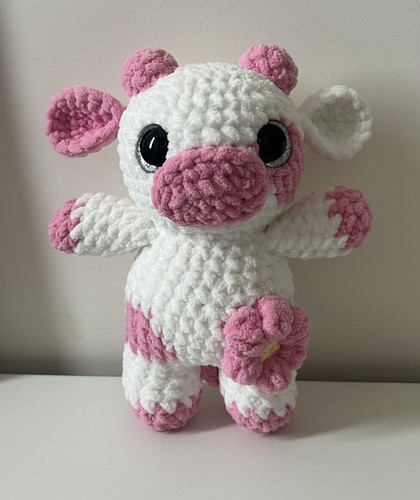 Handmade crochet flower cow - handmade,