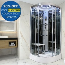 Insignia Quadrant Steam Enclosure Cubicle Shower Cabin 800x800 Platinum Range