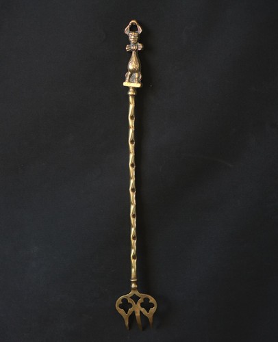 Vintage brass toasting fork - vintage,