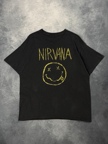 Nirvana smiley face - , black