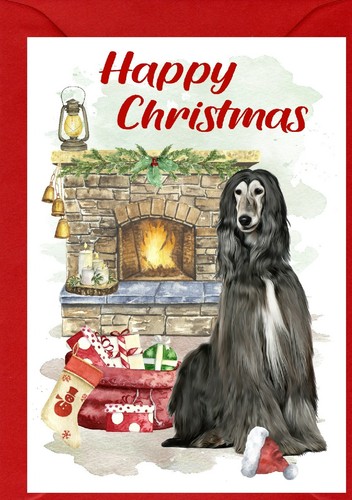 Afghan hound dog - (4", x