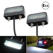 2x Waterproof Universal 6-LED License Number Plate Light Car Lorry Trailer Truck