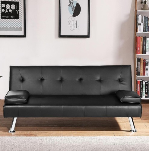 Black faux leather - faux, adjustable