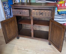JayCee oak two drawer cabinet