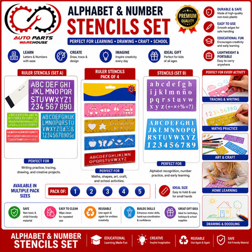 Alphabet number stencils - number,